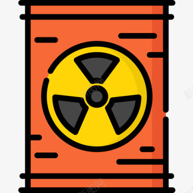 核能可再生能源2线性颜色图标图标