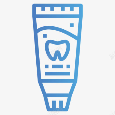 牙膏牙科48梯度图标图标