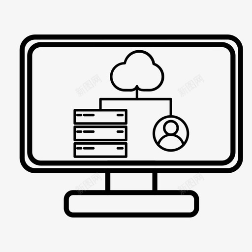 数据库云存储计算机图标svg_新图网 https://ixintu.com 存储 数据库 文件 计算机