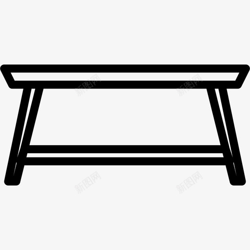 桌子家装26直线型图标svg_新图网 https://ixintu.com 家装 桌子 直线 线型