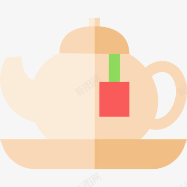 茶壶20号咖啡厅平的图标图标