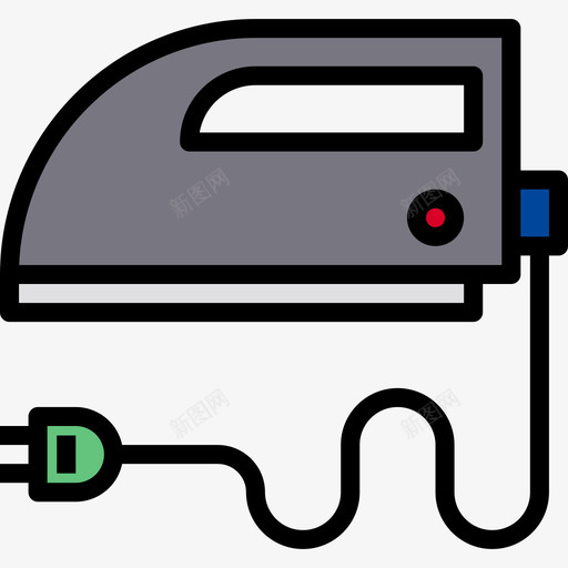 熨斗家用电器4线性颜色图标svg_新图网 https://ixintu.com 家用电器 熨斗 线性 颜色