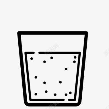 起泡水饮料玻璃杯图标图标