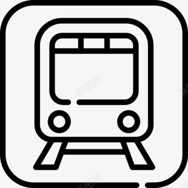 列车禁止信号7线性图标图标