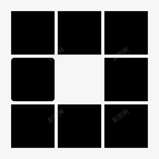 黑色网格22黑色网格229x9图标svg_新图网 https://ixintu.com 3x3 9x9 瓷砖 网格 黑色