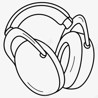 耳罩电子听力保护图标图标