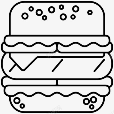 汉堡奶酪芝士汉堡图标图标