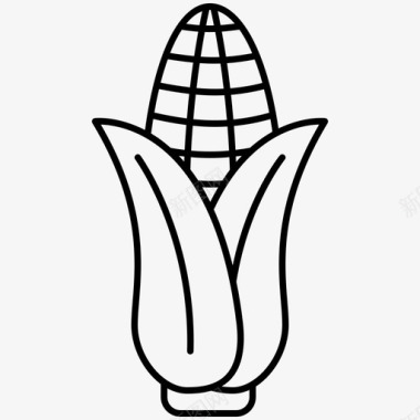 玉米农业玉米棒图标图标
