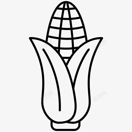 玉米农业玉米棒图标svg_新图网 https://ixintu.com 农业 玉米 玉米棒 蔬菜图标行 谷物 食品