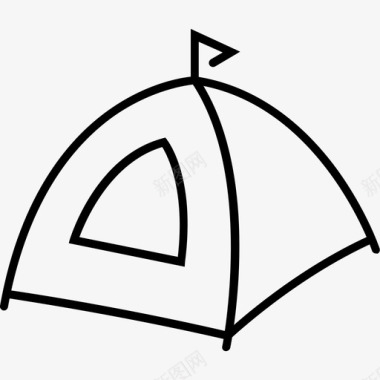 帐篷野营远足图标图标