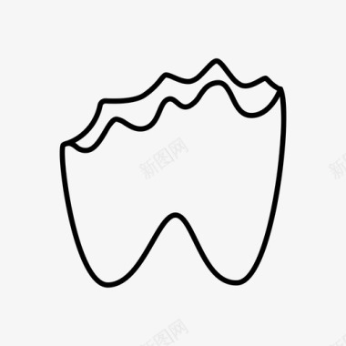 断牙牙齿护理牙科图标图标