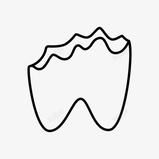 断牙牙齿护理牙科图标svg_新图网 https://ixintu.com 医学 护理 断牙 牙科 牙齿