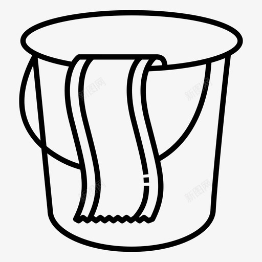 浴室水桶清洁卫生图标svg_新图网 https://ixintu.com 卫生 擦洗 水桶 浴室 清洁