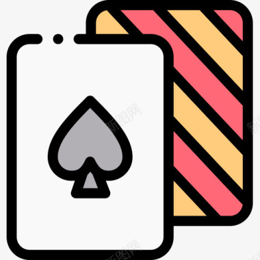 卡片魔术29线性颜色图标图标