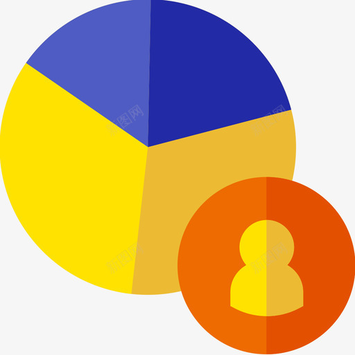 饼图营销128扁平图标svg_新图网 https://ixintu.com 扁平 营销128 饼图