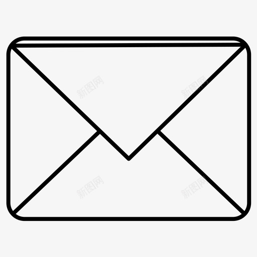 邮件信封信件图标svg_新图网 https://ixintu.com 信件 信封 用户界面常规行集合78 邮件
