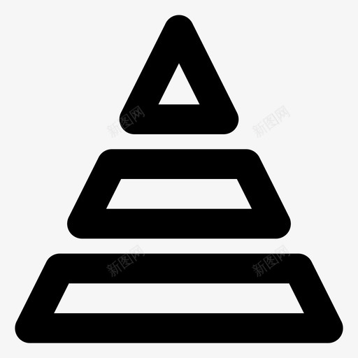 三层金字塔职业结构图标svg_新图网 https://ixintu.com 三层金字塔 三级分销 微肥金融 结构 职业