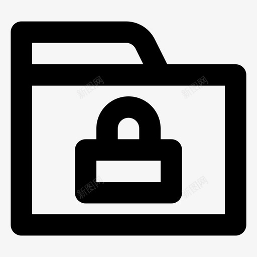 锁数据文件图标svg_新图网 https://ixintu.com 安全 微型fat文件夹 数据 文件 文件夹 锁