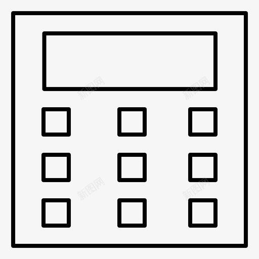 计算计算器工程图标svg_新图网 https://ixintu.com 工具 工程 数学 计算 计算器