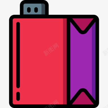 果汁容器5线性颜色图标图标