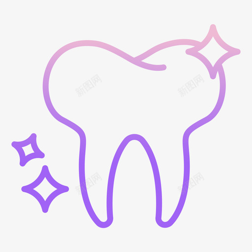 牙科护理牙科38轮廓梯度图标svg_新图网 https://ixintu.com 护理 梯度 牙科 轮廓