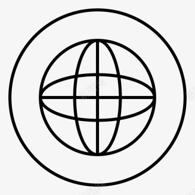 中心沟通全球图标图标
