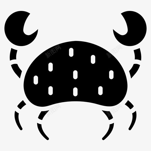 螃蟹蓝蟹海洋生物图标svg_新图网 https://ixintu.com 海洋生物 蓝蟹 螃蟹
