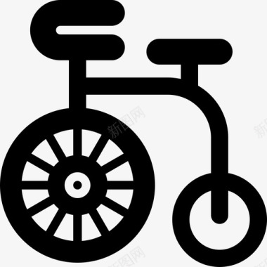 杂技自行车法国符号2字形图标图标