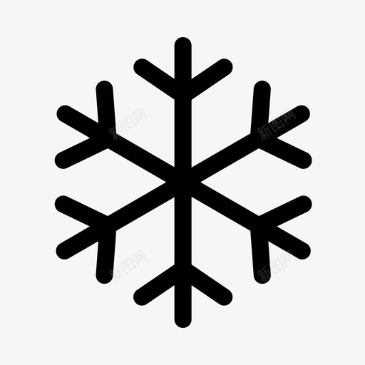 雪花寒冷天气图标svg_新图网 https://ixintu.com 天气 寒冷 雪花