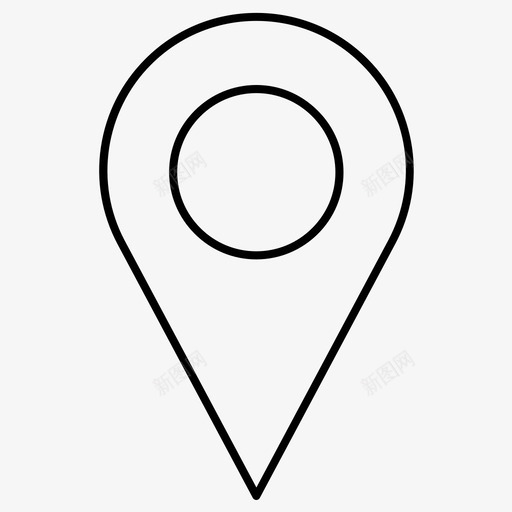 位置地图针地图指针图标svg_新图网 https://ixintu.com 位置 地图位置常规线集44 地图指针 地图针