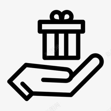 礼品电子商务手图标图标