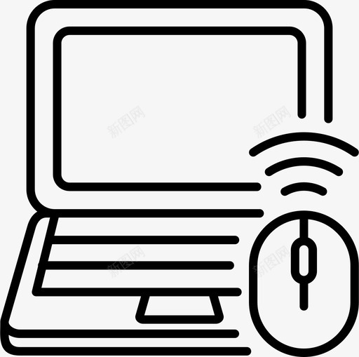 带鼠标的笔记本电脑信号绘图选项卡图标svg_新图网 https://ixintu.com 信号 带鼠标的笔记本电脑 绘图选项卡