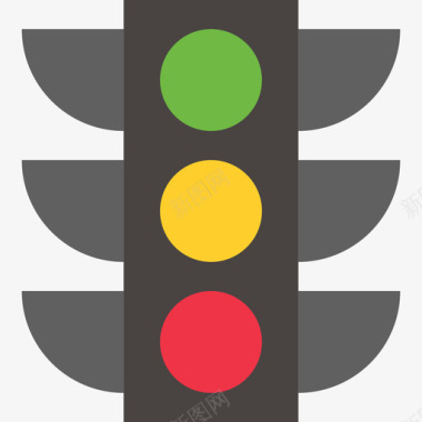 红绿灯位置63平坦图标图标