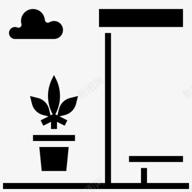 户外大麻医疗保健和医疗图标图标