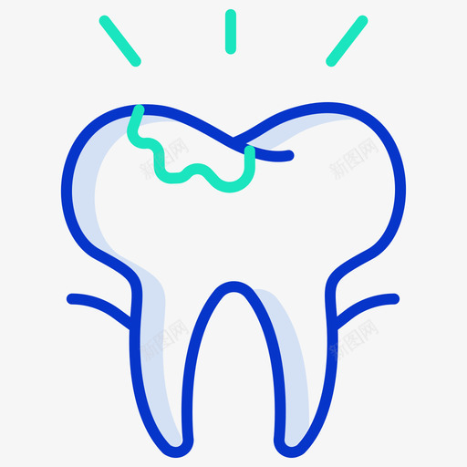 腐烂牙齿39轮廓颜色图标svg_新图网 https://ixintu.com 牙齿 腐烂 轮廓 颜色