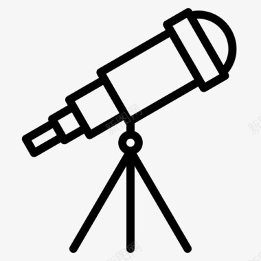 望远镜占星术观测图标图标