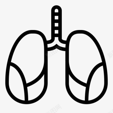 肺呼吸健康图标图标