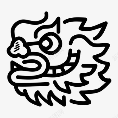 龙中国节日图标图标