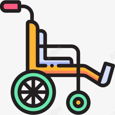 轮椅医用192线性颜色图标图标