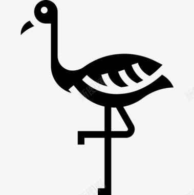火烈鸟法国符号2字形图标图标