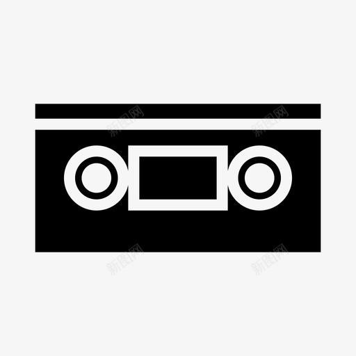录音机盒式磁带音乐图标svg_新图网 https://ixintu.com 录音机 用户界面 盒式 硬件 磁带 符号 设备 音乐
