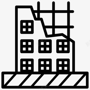 建筑钢筋混凝土建筑图标图标