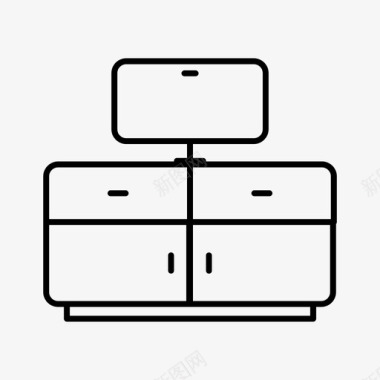 衣柜电视橱柜箱子图标图标