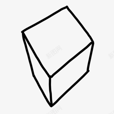 盒子立方体外部图标图标