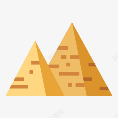 金字塔旅行者1号平坦图标图标