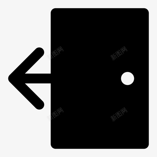 安全门疏散注销图标svg_新图网 https://ixintu.com 安全 应用程序 注销 用户界面 疏散 粗体 退出