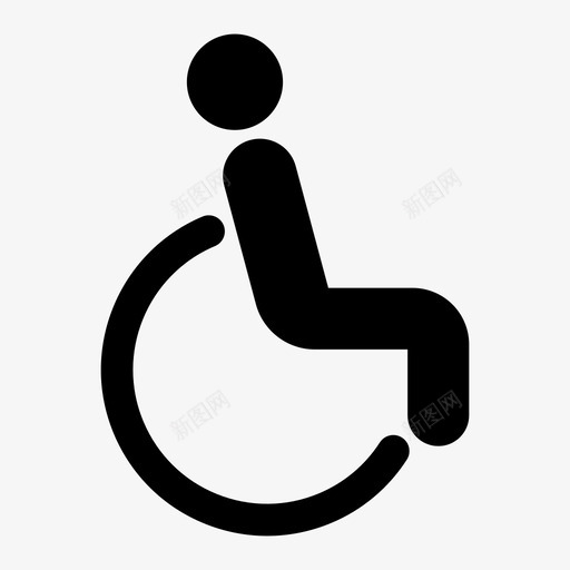 轮椅无障碍残疾人图标svg_新图网 https://ixintu.com 医疗 慈善 无障碍 机构 标牌 残疾人 轮椅