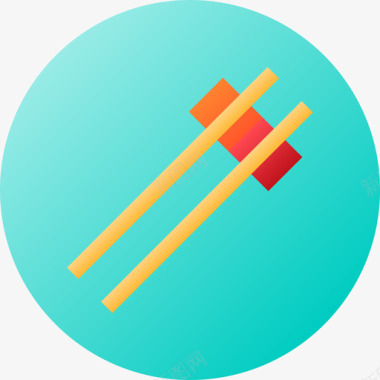 筷子中国24梯度图标图标