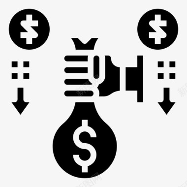 收入商业数字游牧图标图标