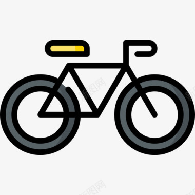 自行车自行车比赛12线颜色图标图标